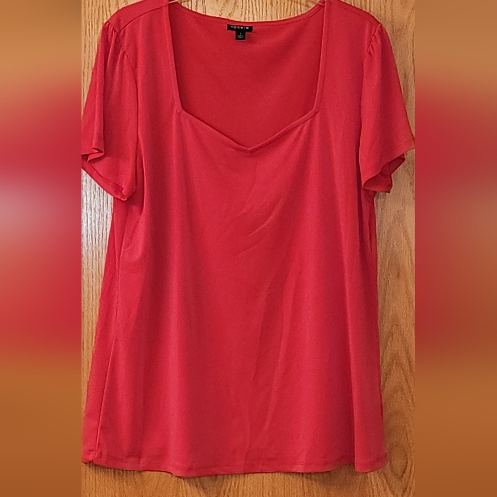 Pink sweetheart neck blouse